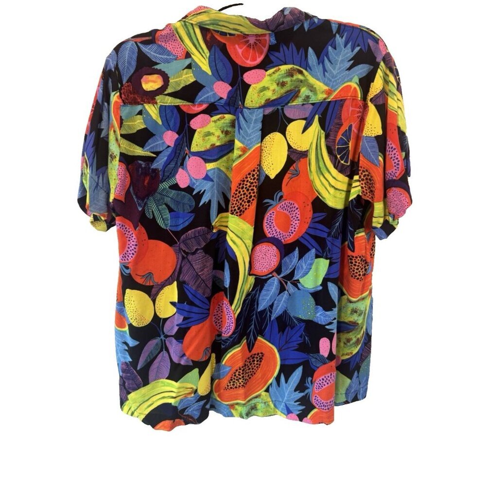 Anthropologie Orane Sigal Bonanza Surf Buttondown Top M Colorful Maximalist - Picture 5 of 10